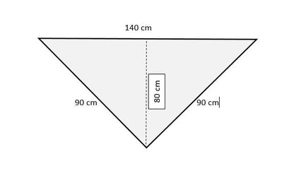 Uryupinsk downy neckerchief  # KW-8, 90x140x90 cm
