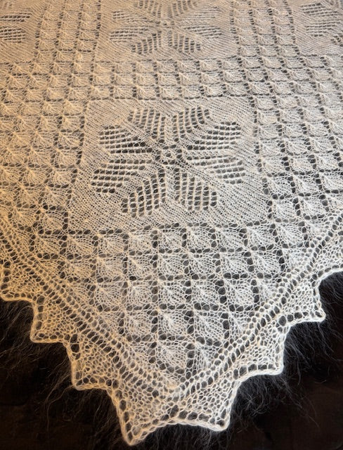 Uryupinsk dūnu šalle  #PW-41, 130x130 cm.