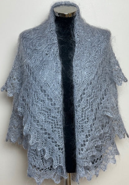 Uryupinsk downy shawl  #PG-77, 130x130 cm