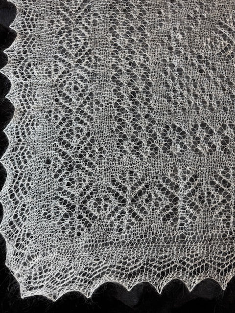 Orenburg shawl PWO-12, 120x120 cm