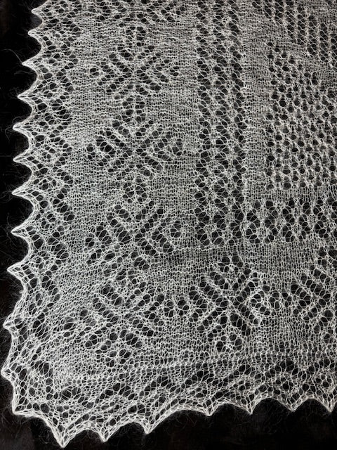 Orenburg shawl PWO-20, 130x130 cm