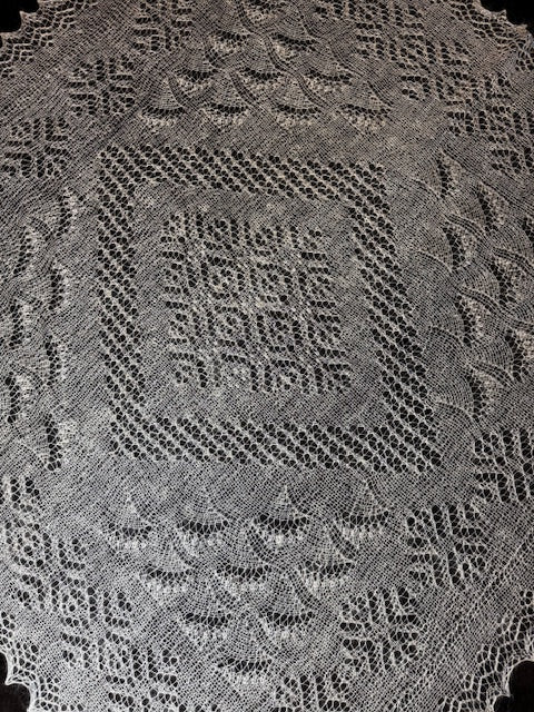 Orenburg shawl PWO-16, 115x115 cm