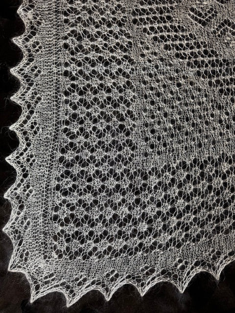 Orenburg shawl PWO-23, 160x160 cm