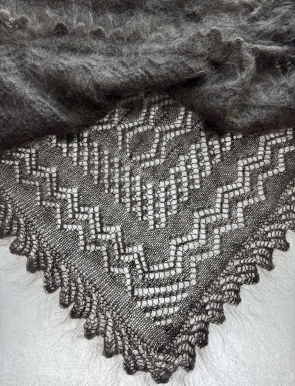 Uryupinsk downy shawl  #PG-127, 110x110 cm