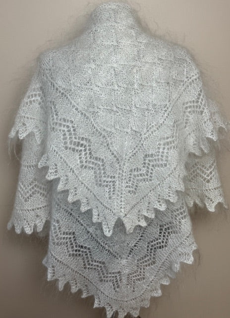 Uryupinsk downy shawl  #PW-32, 110x110 cm