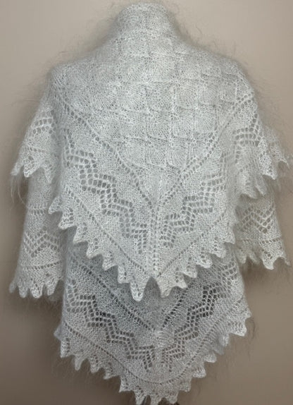 Uryupinsk downy shawl  #PW-32, 110x110 cm