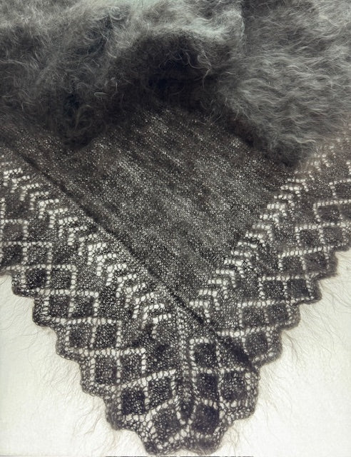 Uryupinsk downy shawl  #PG-53, 120x120 cm