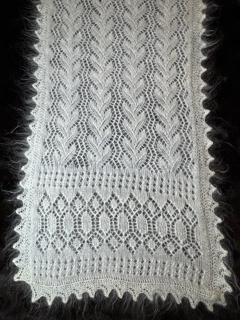 Uryupinsk downy shawl ( Palantine ) # SW-11, 140x55 cm