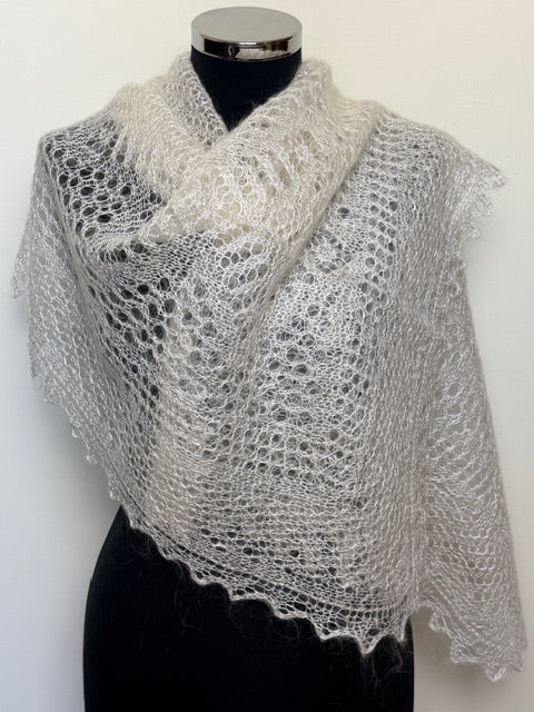 Orenburg shawl-palantine  SWO-5, 135x60 cm
