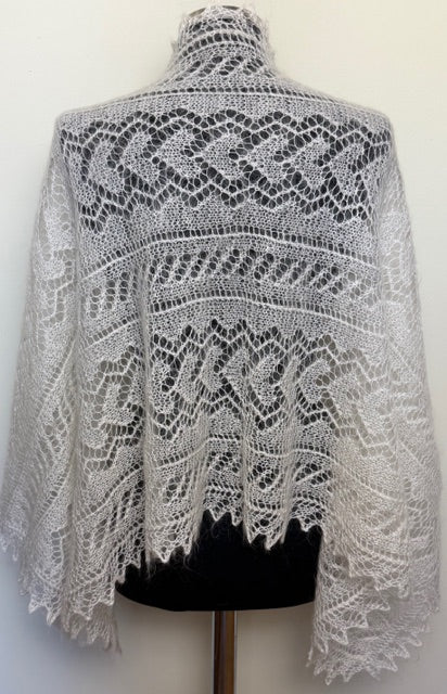 Orenburg shawl-palantine  SWO-7, 120x60 cm