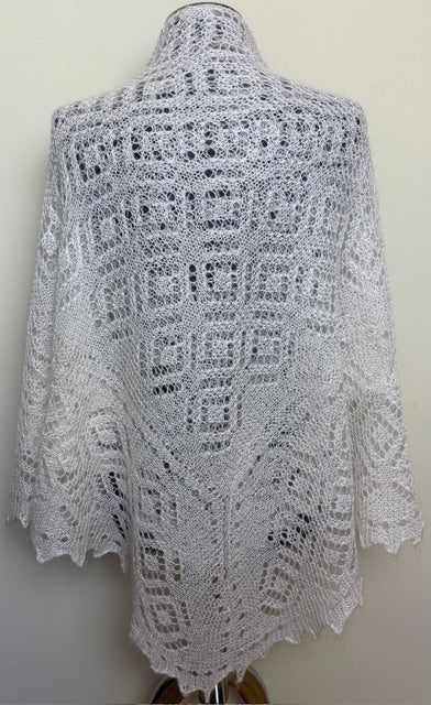 Downy shawl  #PCN-164, 130x130 cm