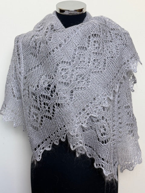 Downy shawl  #PCN-166, 130x130 cm