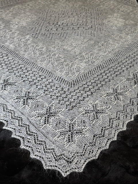 Оренбургский платок PWO-36,  150x150 cm