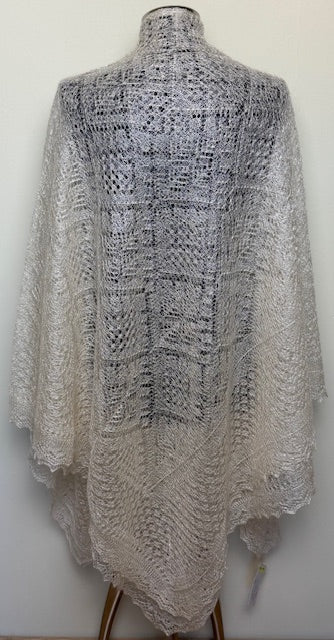 Orenburg shawl PWO-40, 160x160 cm