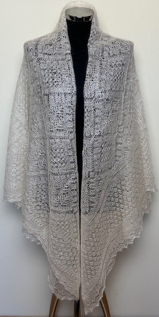 Orenburg shawl PWO-40, 160x160 cm