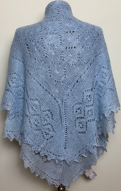 Downy shawl  #PCN-106, 120x120 cm