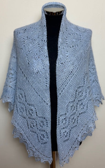 Downy shawl  #PCN-106, 120x120 cm