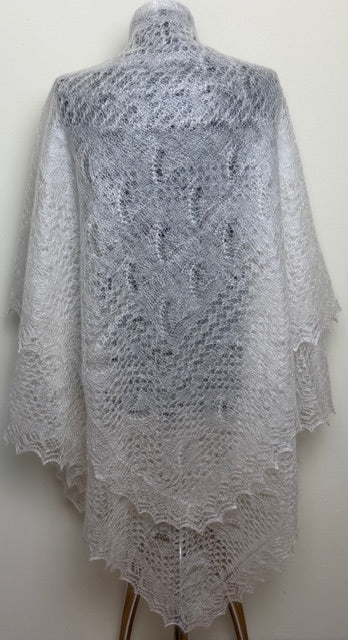 Orenburg shawl PWO-70, 160x160 cm