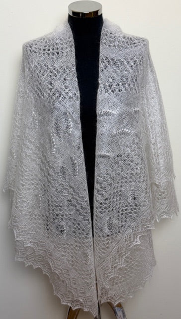 Orenburg shawl PWO-70, 160x160 cm