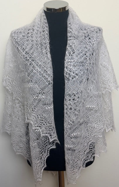 Orenburg shawl PWO-65, 120x120 cm