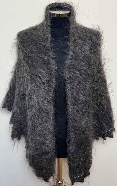 Downy shawl  #PG-184, 130x130 cm