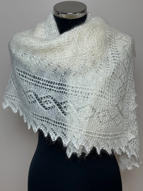 Orenburg shawl-palantine SWO-16, 130x60 cm