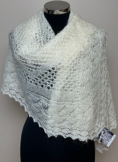 Orenburg shawl-palantine  SWO-4, 140x70 cm