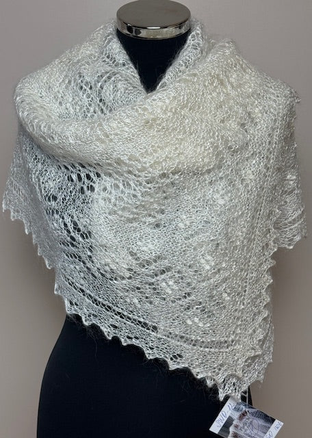 Orenburg shawl-palantine SWO-12, 130x60 cm