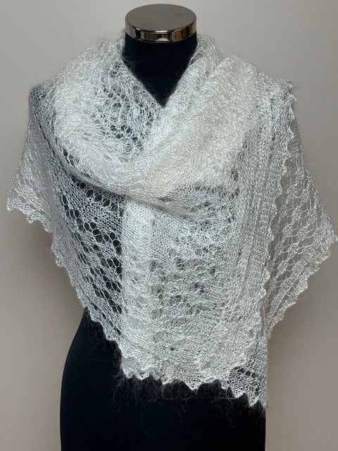 Orenburg shawl-palantine SWO-11, 120x60 cm
