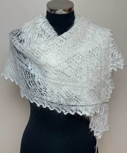 Orenburg shawl-palantine SWO-10, 120x60 cm