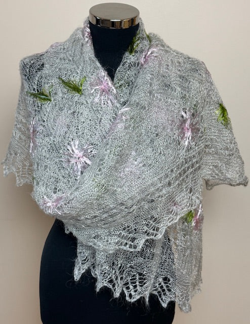 Downy shawl ( Palantine ) #207, 170x70 cm