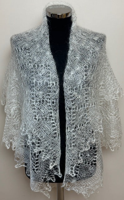Downy shawl  #PCN-66, 120x120 cm