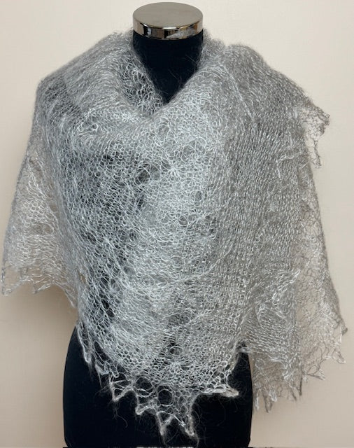 Downy shawl  #PCN-61, 130x130 cm