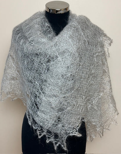Downy shawl  #PCN-61, 130x130 cm