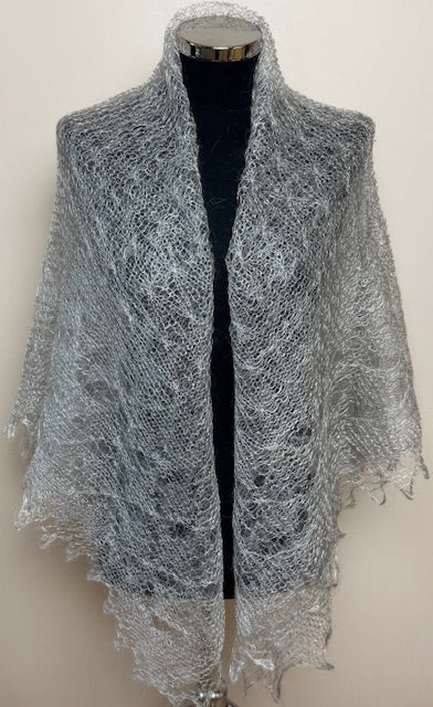 Downy shawl  #PCN-61, 130x130 cm