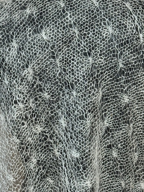 Downy shawl  #PCN-66, 120x120 cm