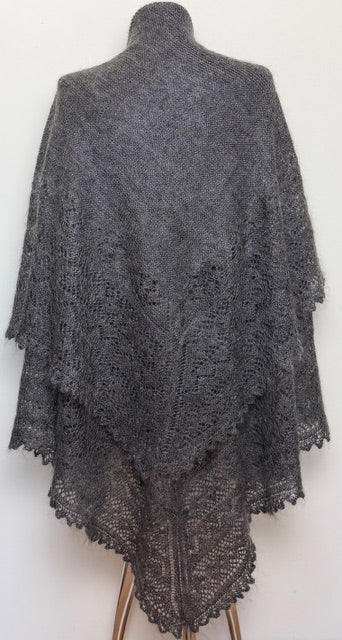 Orenburg shawl PGO-2, 150x150 cm