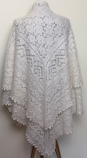 Orenburg shawl PWO-72, 150x150 cm