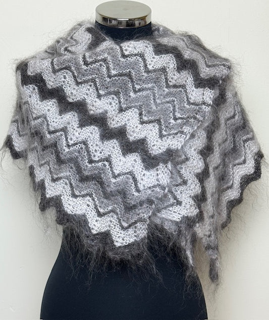 Uryupinsk downy shawl ( Palantine ) # SM-15, 100x50 cm