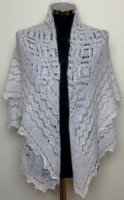 Downy shawl  #PCN-67, 120x120 cm