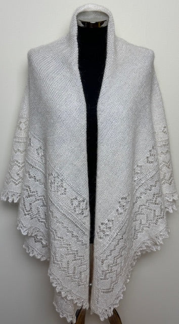 Orenburg shawl PWO-29, 150x150 cm