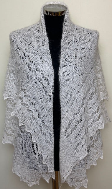 Downy shawl  #PCN-69, 120x120 cm