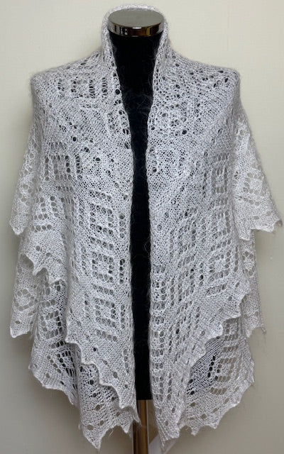 Downy shawl  #PCN-70, 120x120 cm