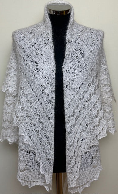 Downy shawl  #PCN-71, 120x120 cm