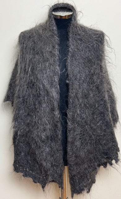Downy shawl  #PG-186, 130x130 cm