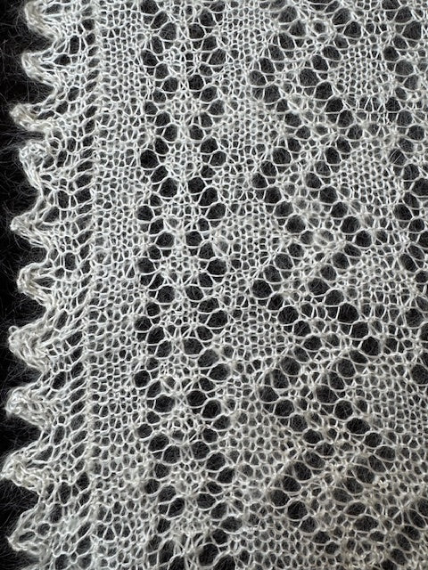Orenburg shawl PWO-26, 160x160 cm