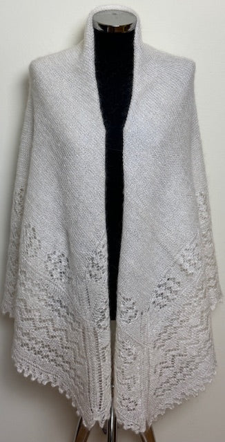 Orenburg shawl PWO-27, 150x150 cm