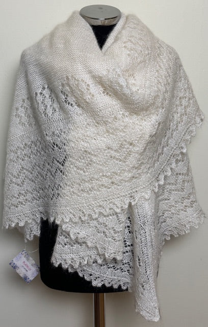Orenburg shawl PWO-27, 150x150 cm