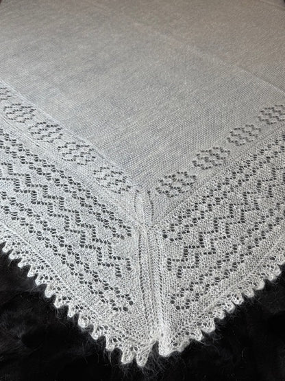 Orenburg shawl PWO-27, 150x150 cm