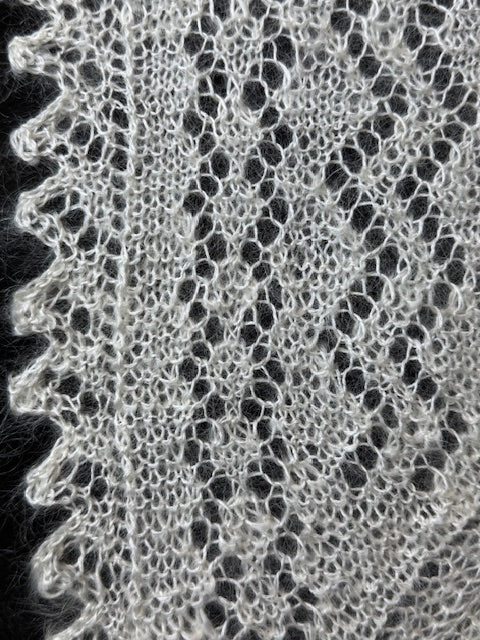 Orenburg shawl PWO-27, 150x150 cm